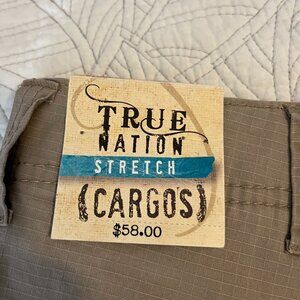 NWT TRUE NATIONS MEN'S SZ 50 STRETCH CARGO PANTS